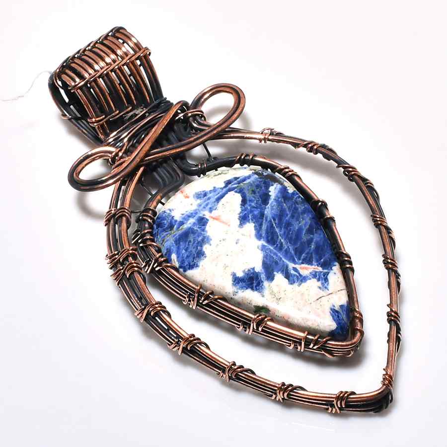 Azura’s Harmony – Sodalite Copper Pendant