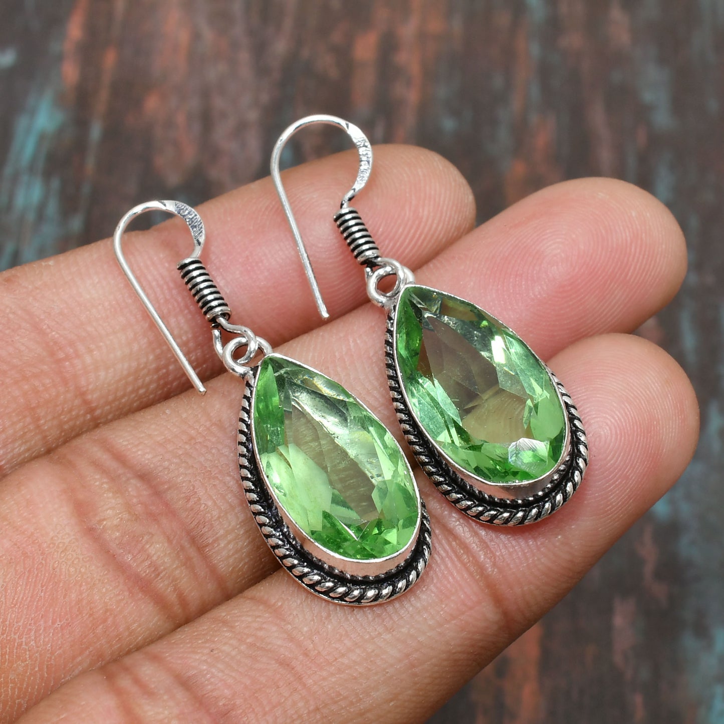 Kendra’s Elegance – Peridot Sterling Silver Earrings