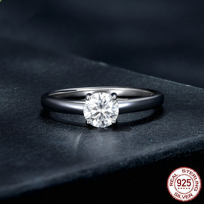 Silent Whisper Diamond Ring - 925 Sterling Silver