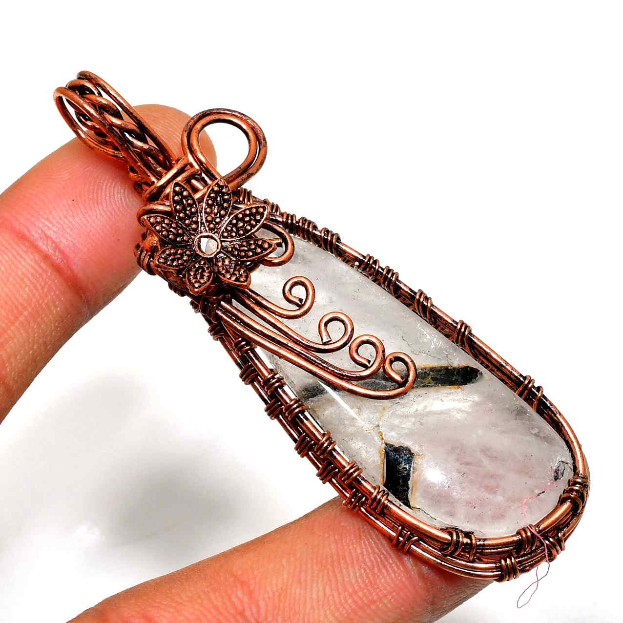 Harmony’s Whisper – Copper Quartz Pendant