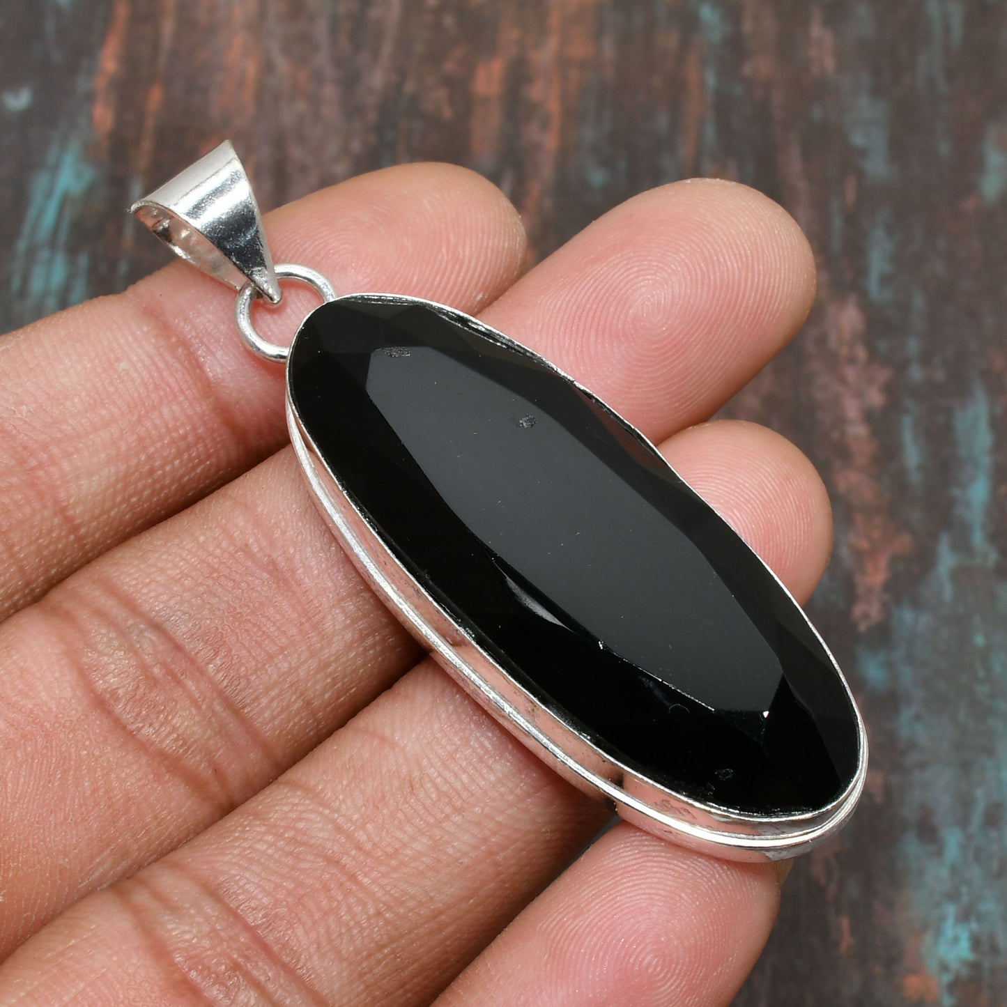 Shadow Sentinel – Obsidian Sterling Silver Pendant