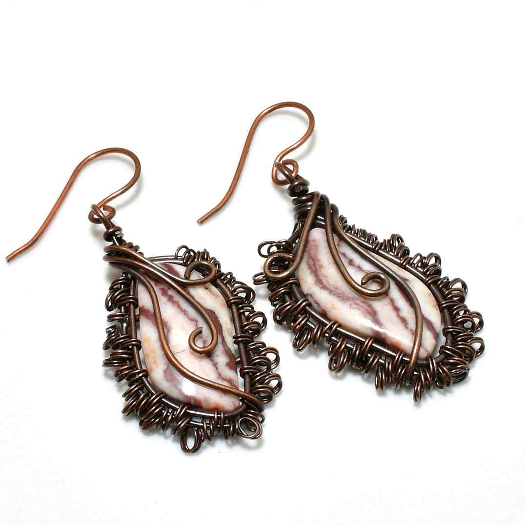 Ember’s Whisper – Bohemian Bronze & Natural Gemstone Earrings