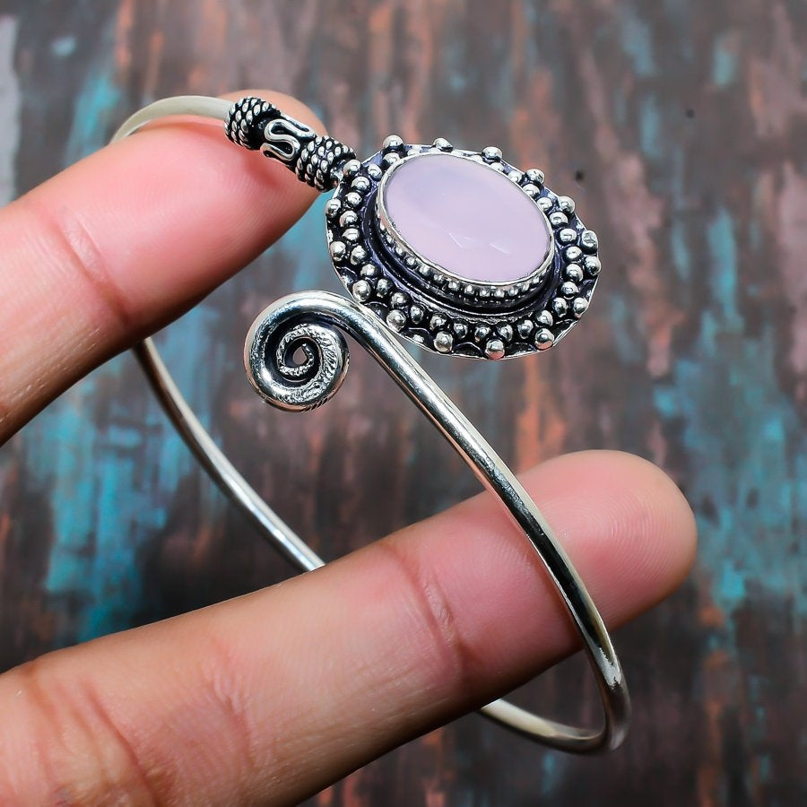 Harmony’s Heart – Rose Quartz & Silver Bracelet