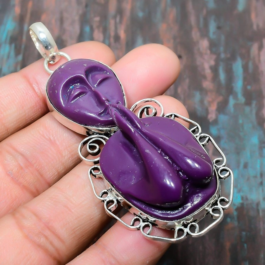 Serenity Spiral – Silver-Wrapped Amethyst Pendant