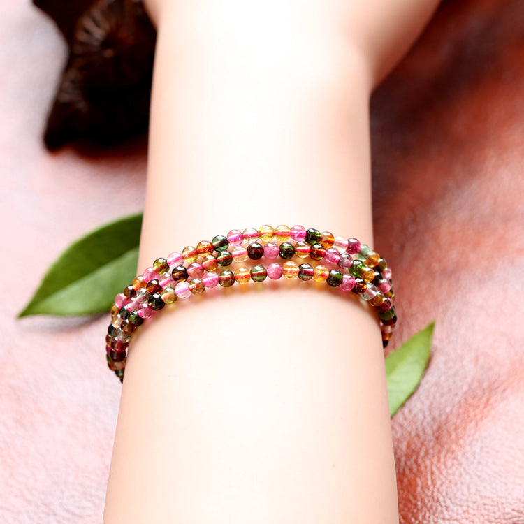 Vibrant Tourmaline Multi-Circle Bracelet