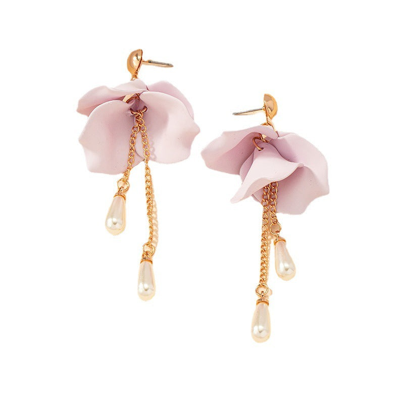 Sweet Lavender Petal Earrings