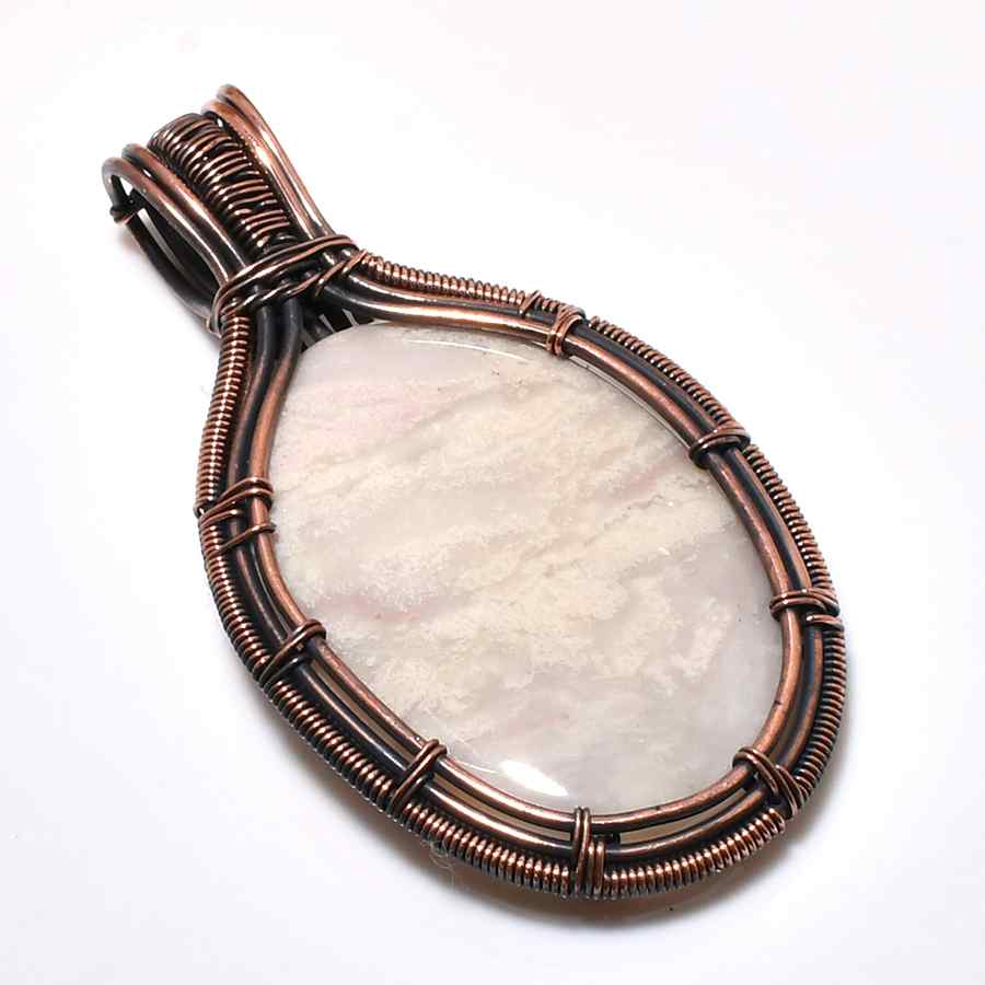 Nature’s Whisper – Natural Stone Copper Pendant