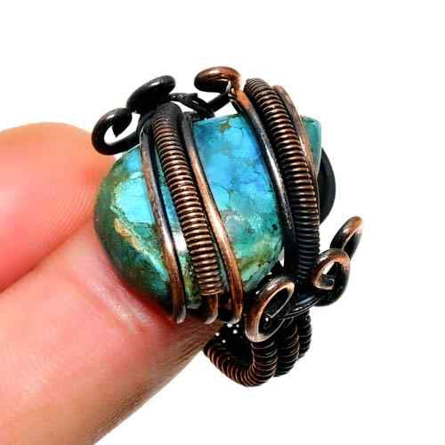 Earthsong – Turquoise & Copper Ring