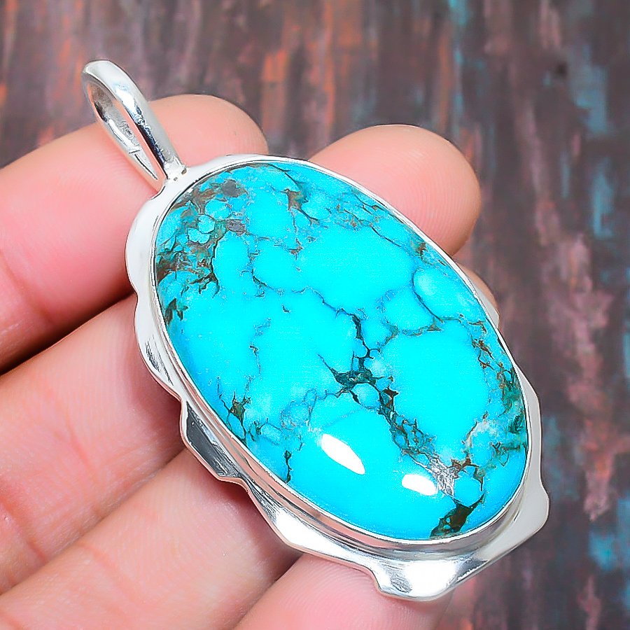Tranquil Waters – Turquoise Sterling Silver Pendant