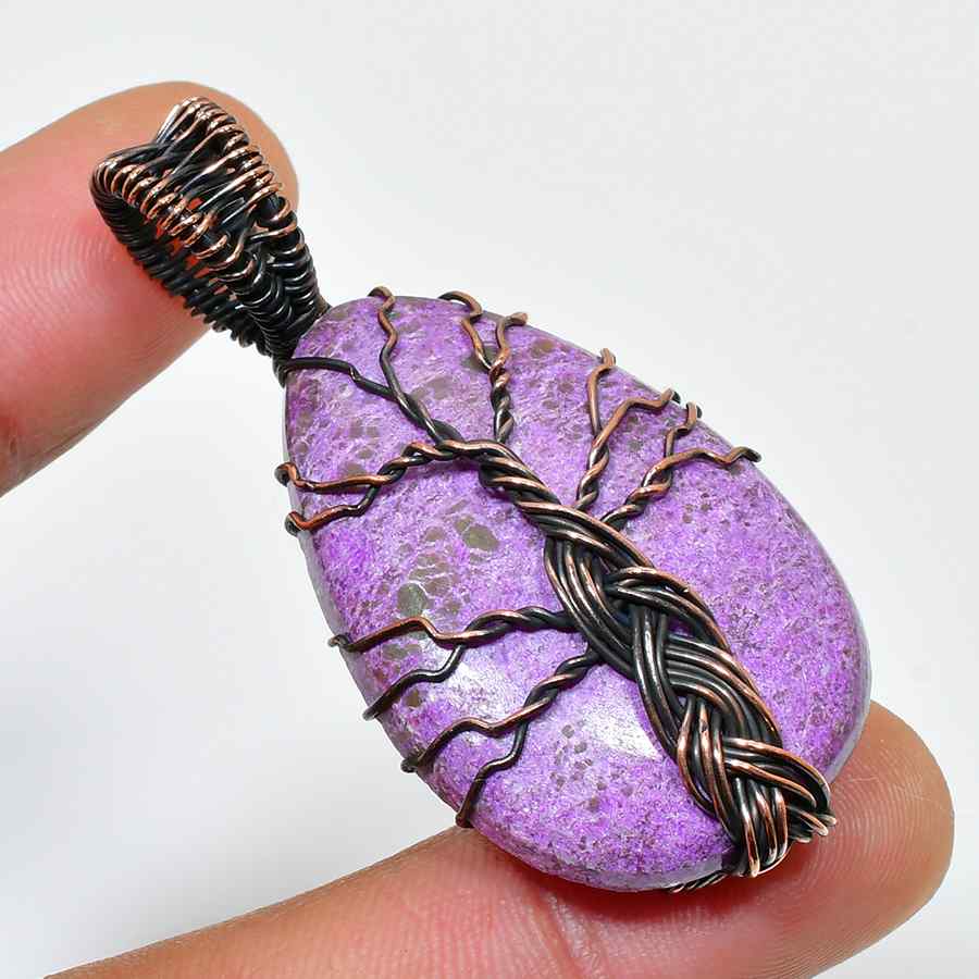 Ezra’s Veil – Oxidized Copper Amethyst Pendant