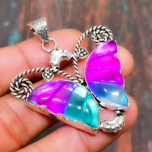 Chrysalis Charm – Dual-Color Resin Butterfly Pendant