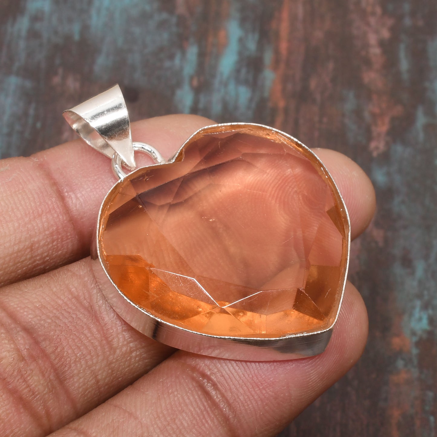 Heart of Light – Sterling Silver Citrine Pendant