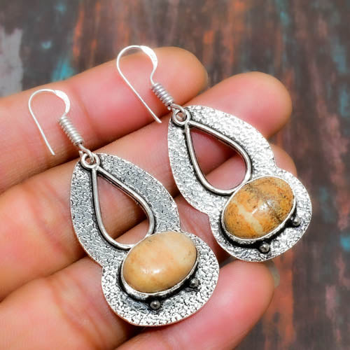 Gaia’s Embrace – Gemstone Silver Earrings