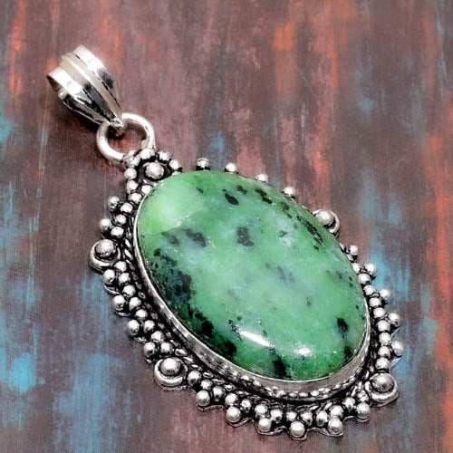 Serenity’s Embrace – Sterling Silver Jade Pendant