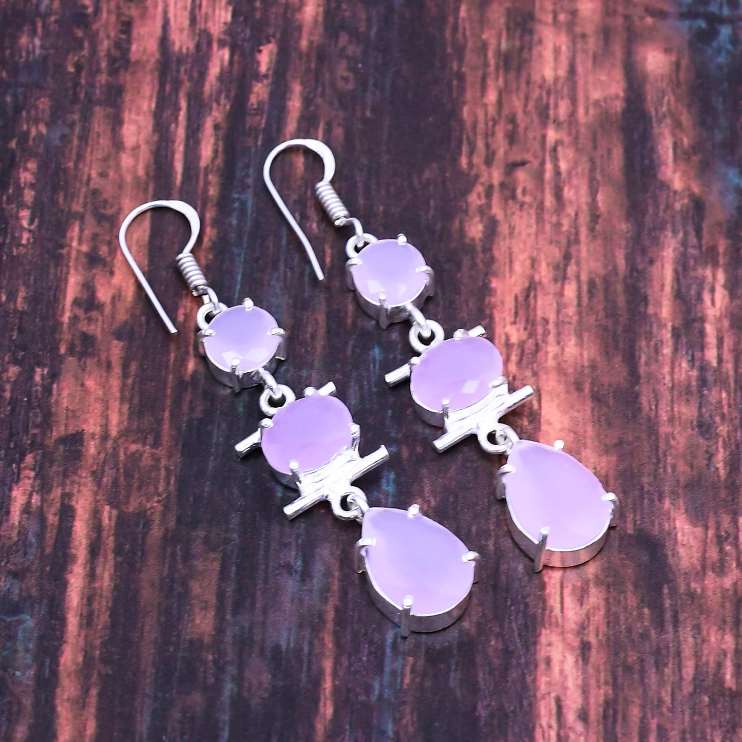 Serenity Glow – Lavender Jade Earrings