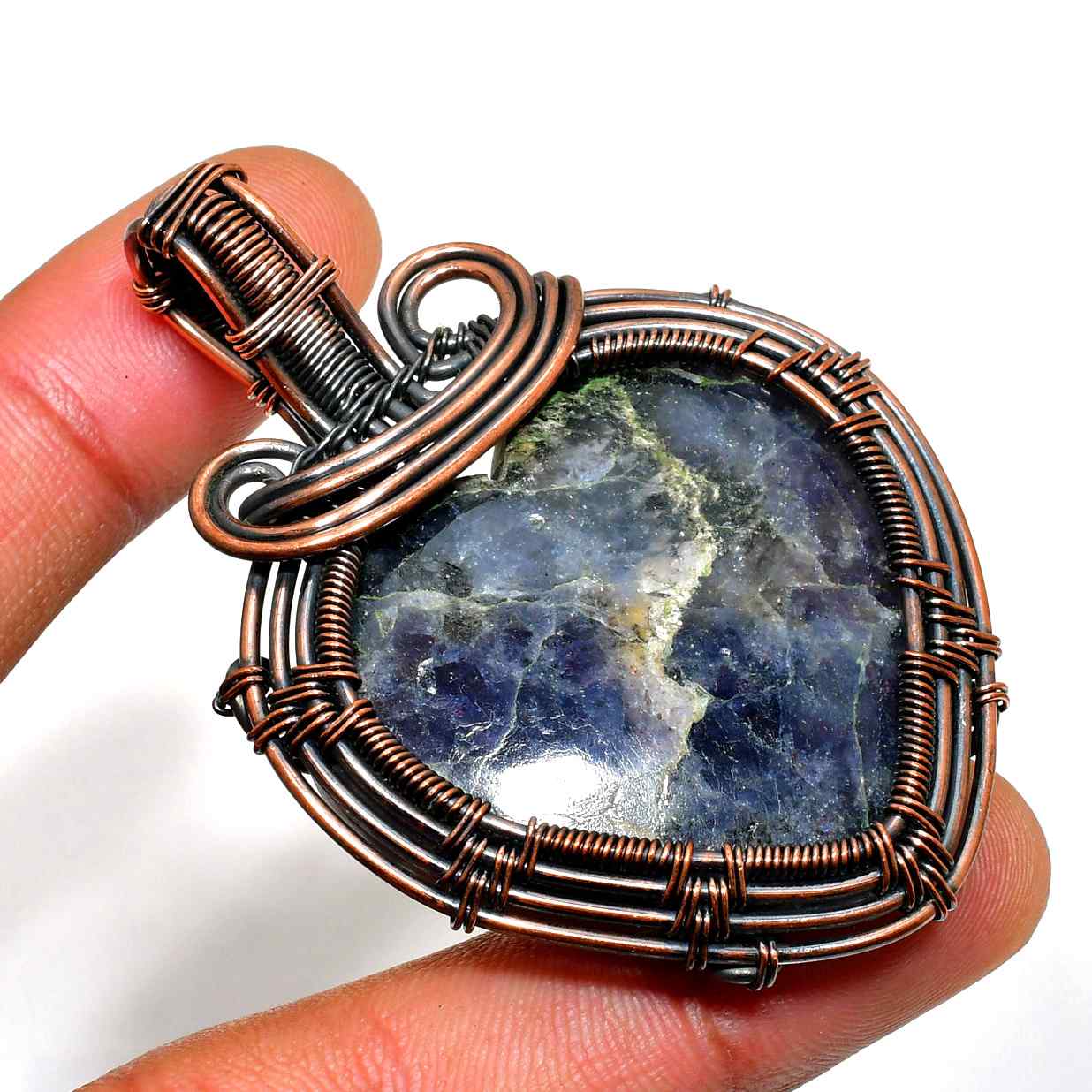 Celestial Whisper – Amethyst Copper Wire Pendant