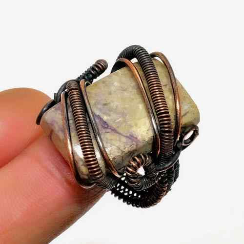 Ezra’s Veil – Amethyst & Oxidized Copper Pendant
