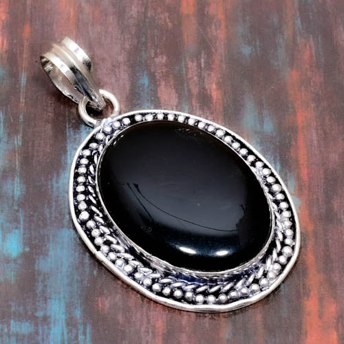 Aegis Noir – Onyx Sterling Silver Pendant