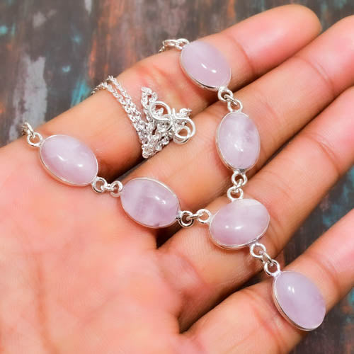Amara’s Heart – Rose Quartz & Sterling Silver Bracelet