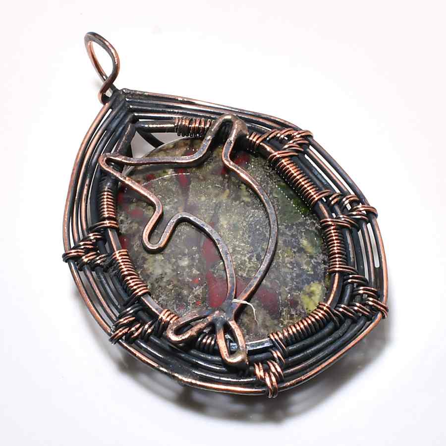 Earth’s Anchor – Copper & Natural Stone Pendant