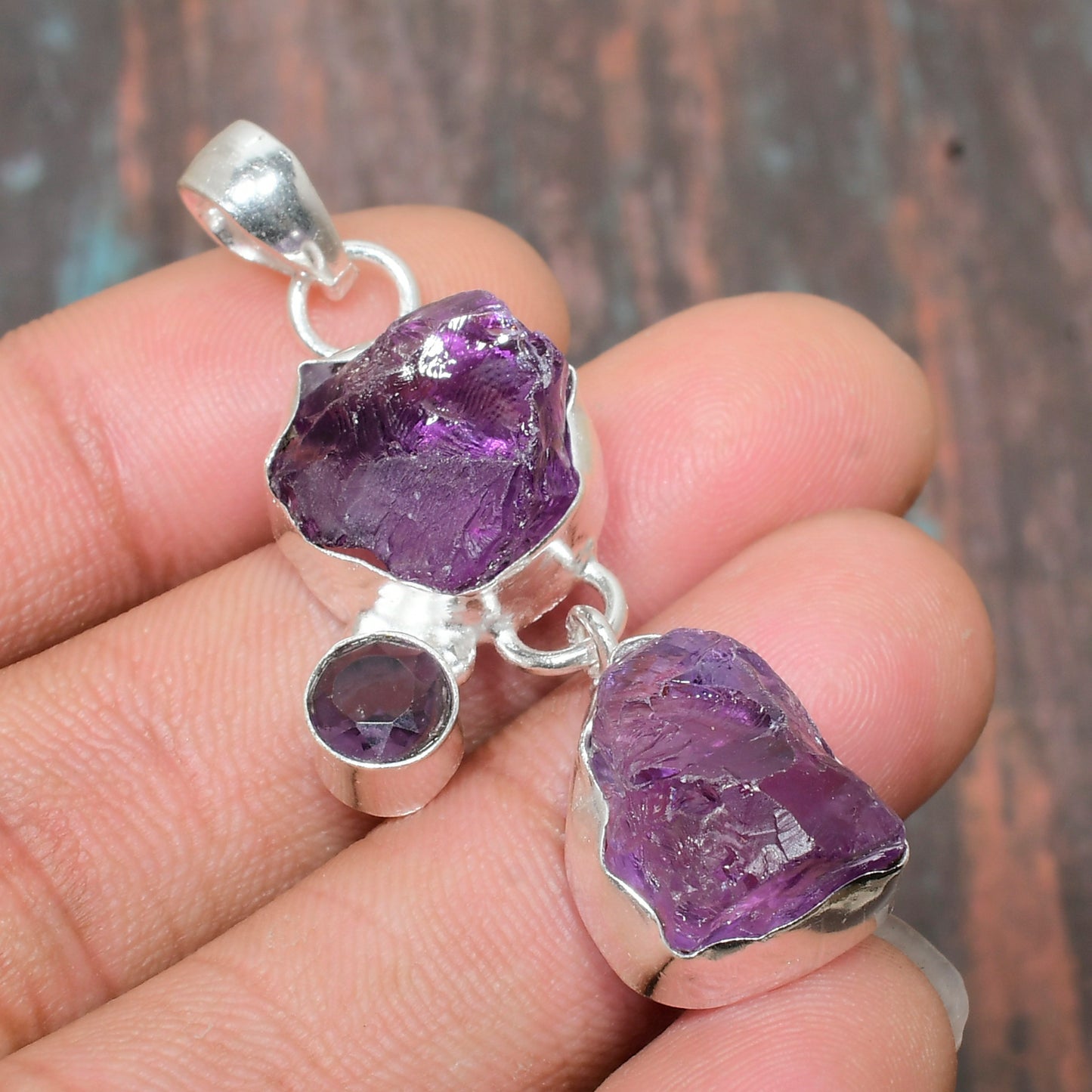Ezra’s Veil – Sterling Silver Amethyst Pendant
