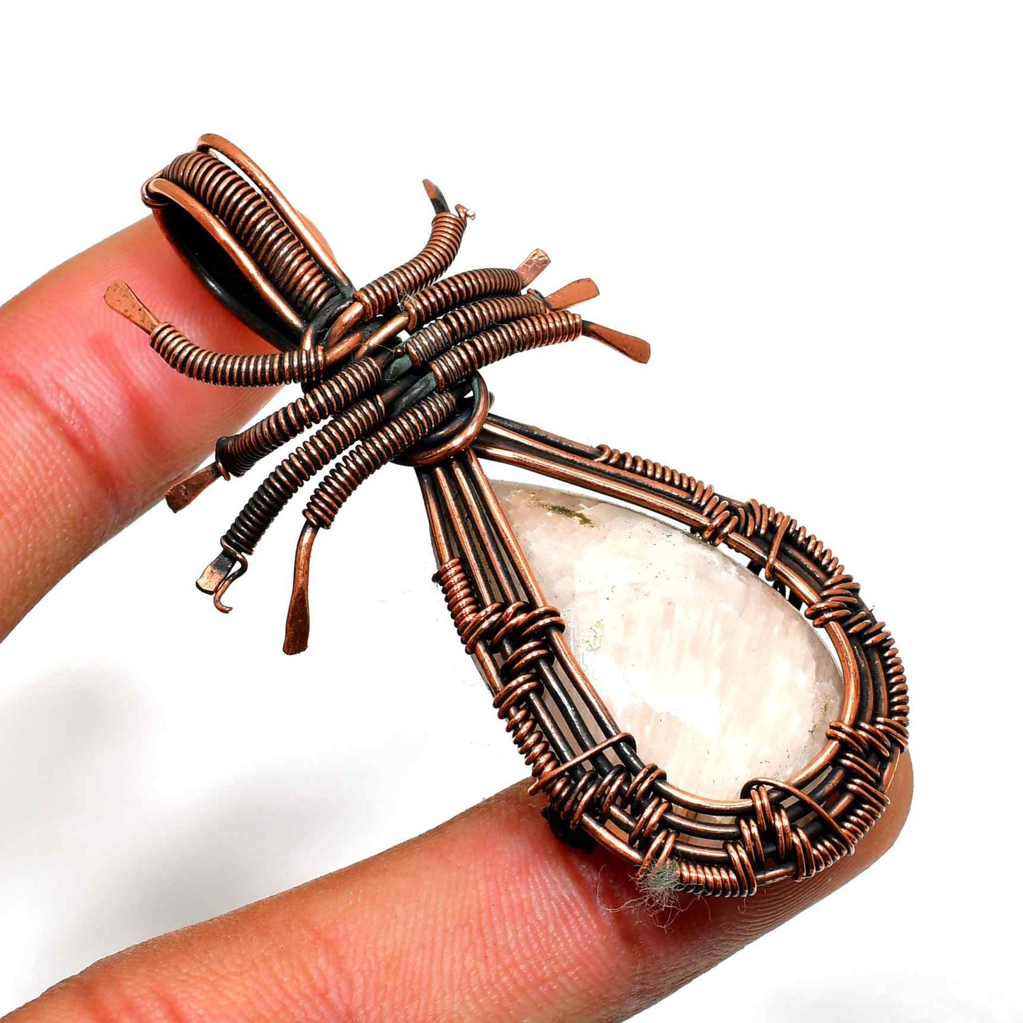 Aurora’s Embrace – Amethyst Copper Pendant