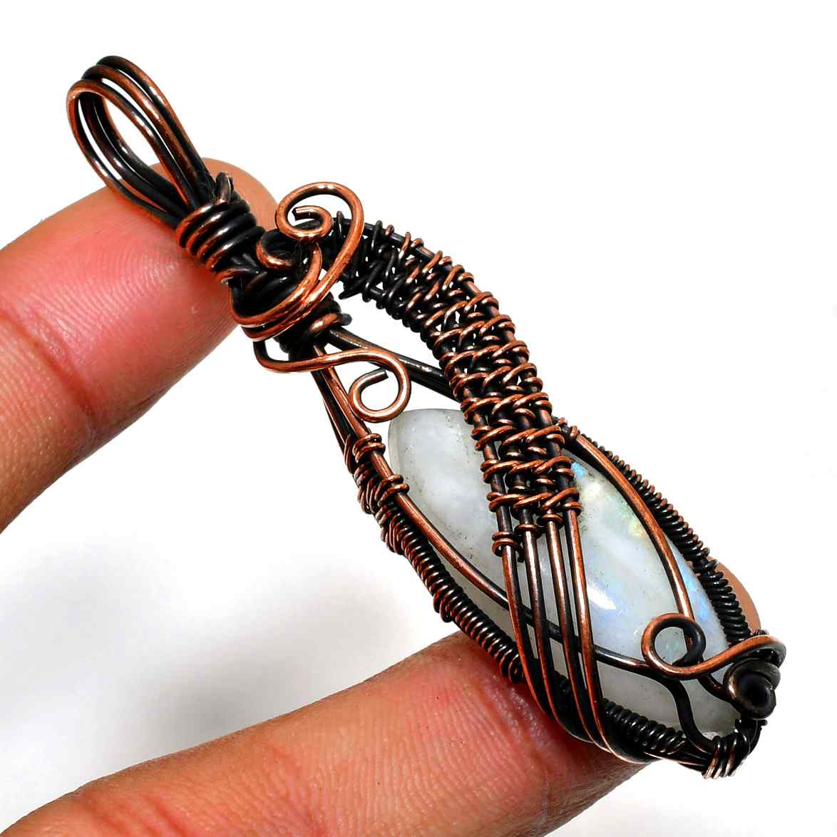 Celestial Clarity – Amethyst & Copper Pendant