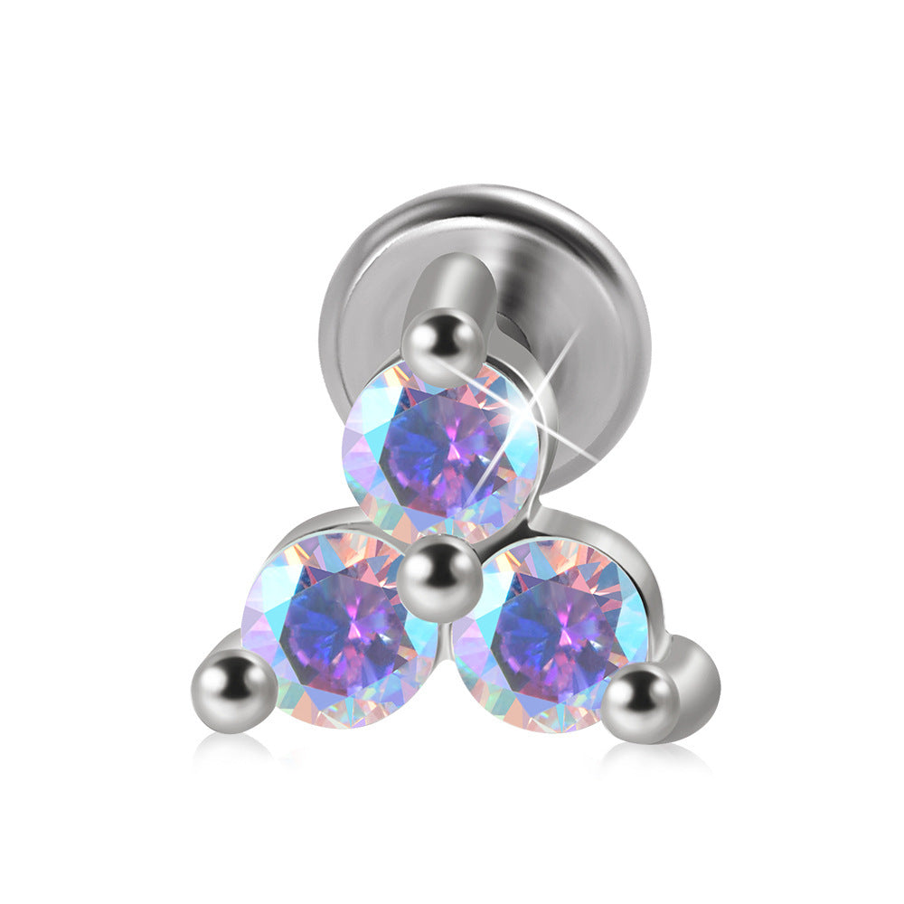 Threaded Edge Studs - 925 Sterling Silver