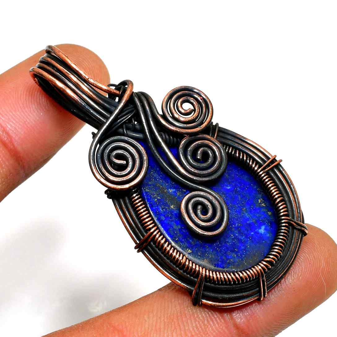 Empress’s Wisdom – Lapis Lazuli Copper Pendant