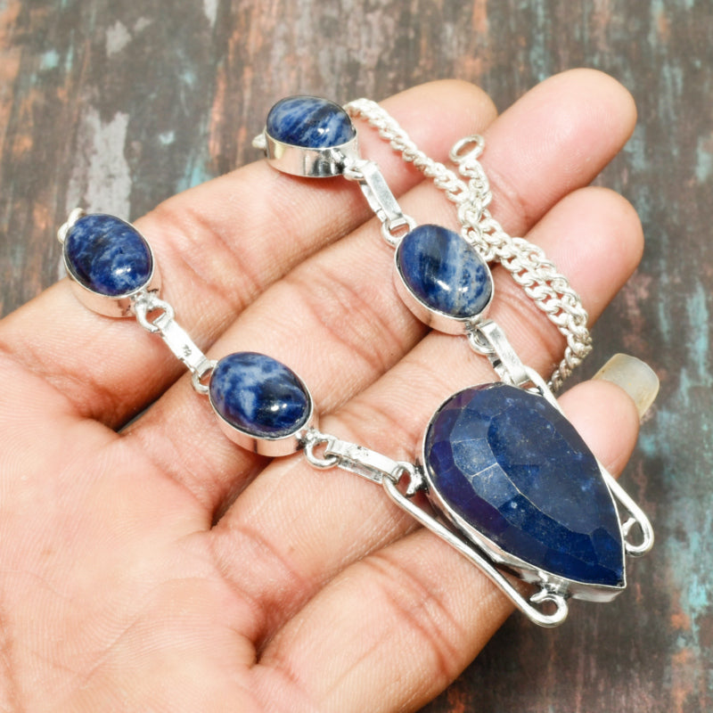 Aura’s Bliss – Sodalite Sterling Silver Necklace