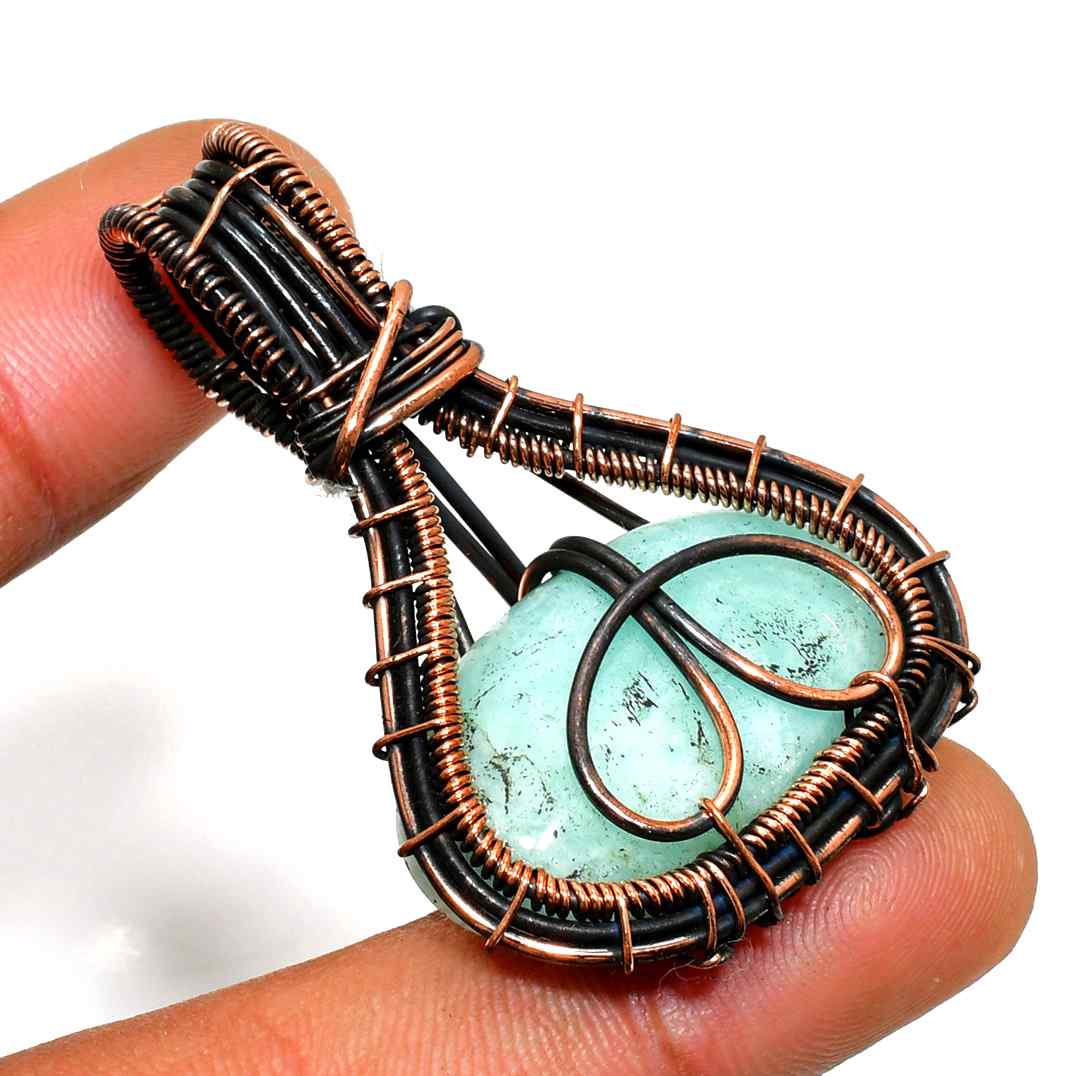 Azure Serenity – Turquoise & Copper Pendant