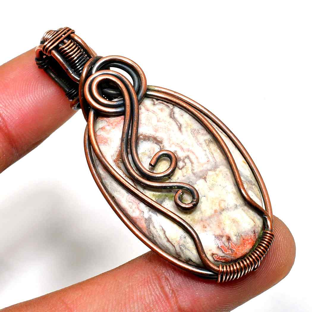 Gaia’s Grace – Copper & Natural Stone Pendant