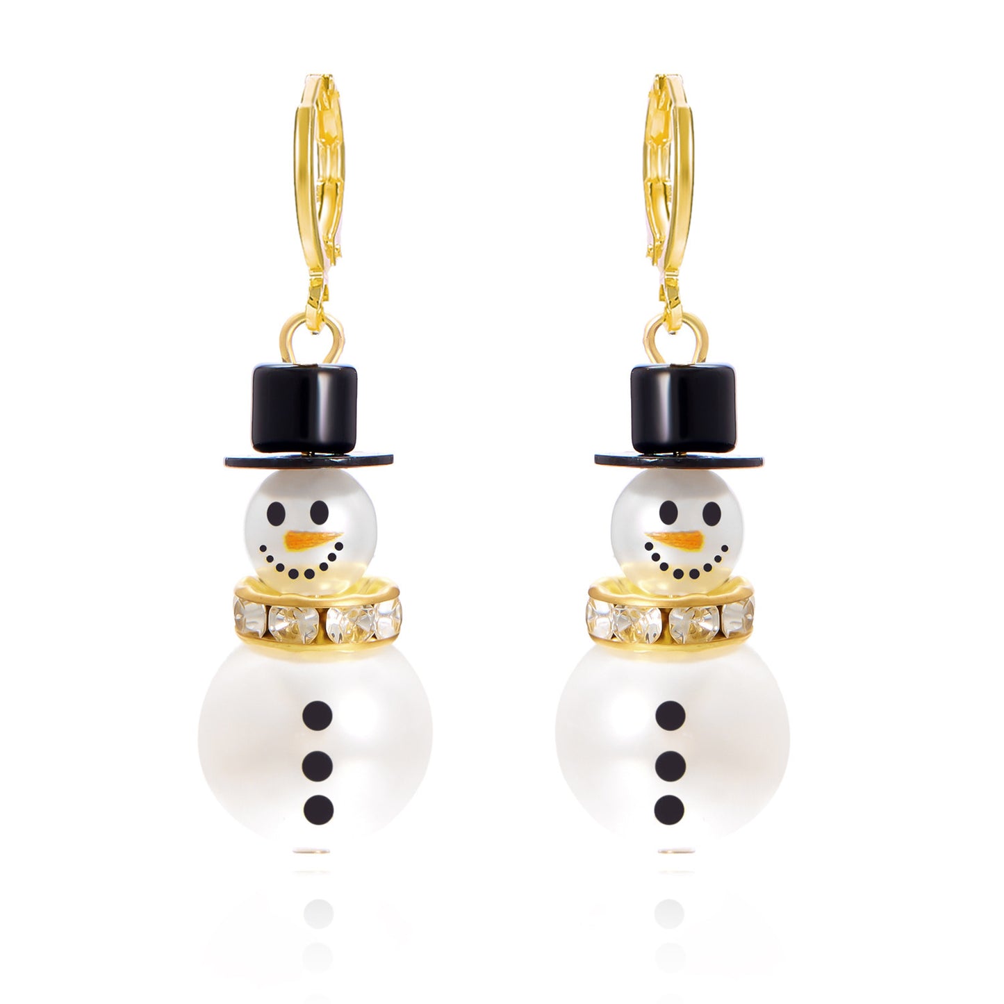 Snowman Pendant Earrings
