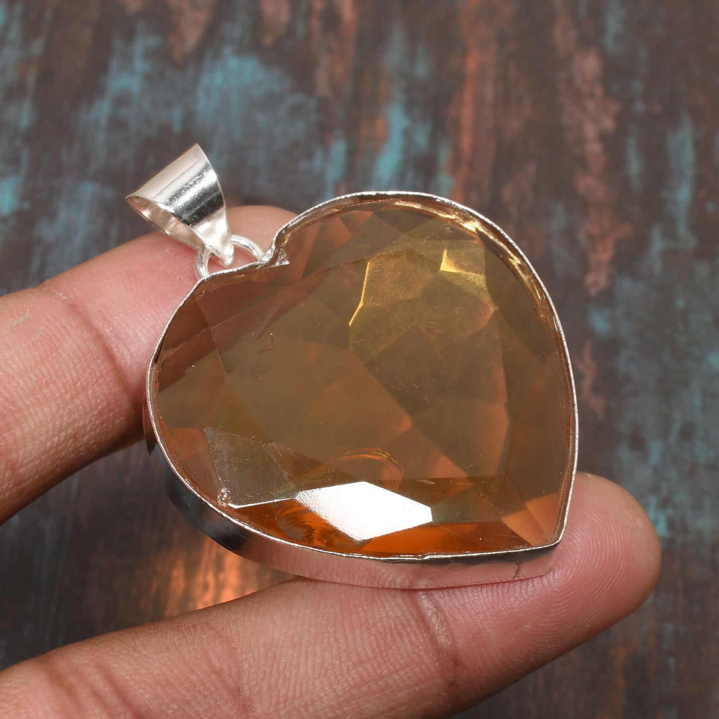 Radiant Heart – Citrine Sterling Silver Pendant