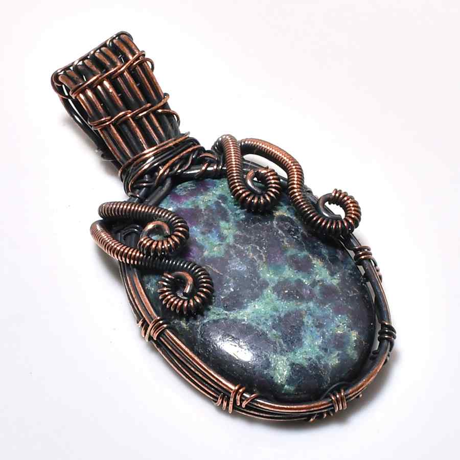 Gaia’s Embrace – Copper Wire Stone Pendant
