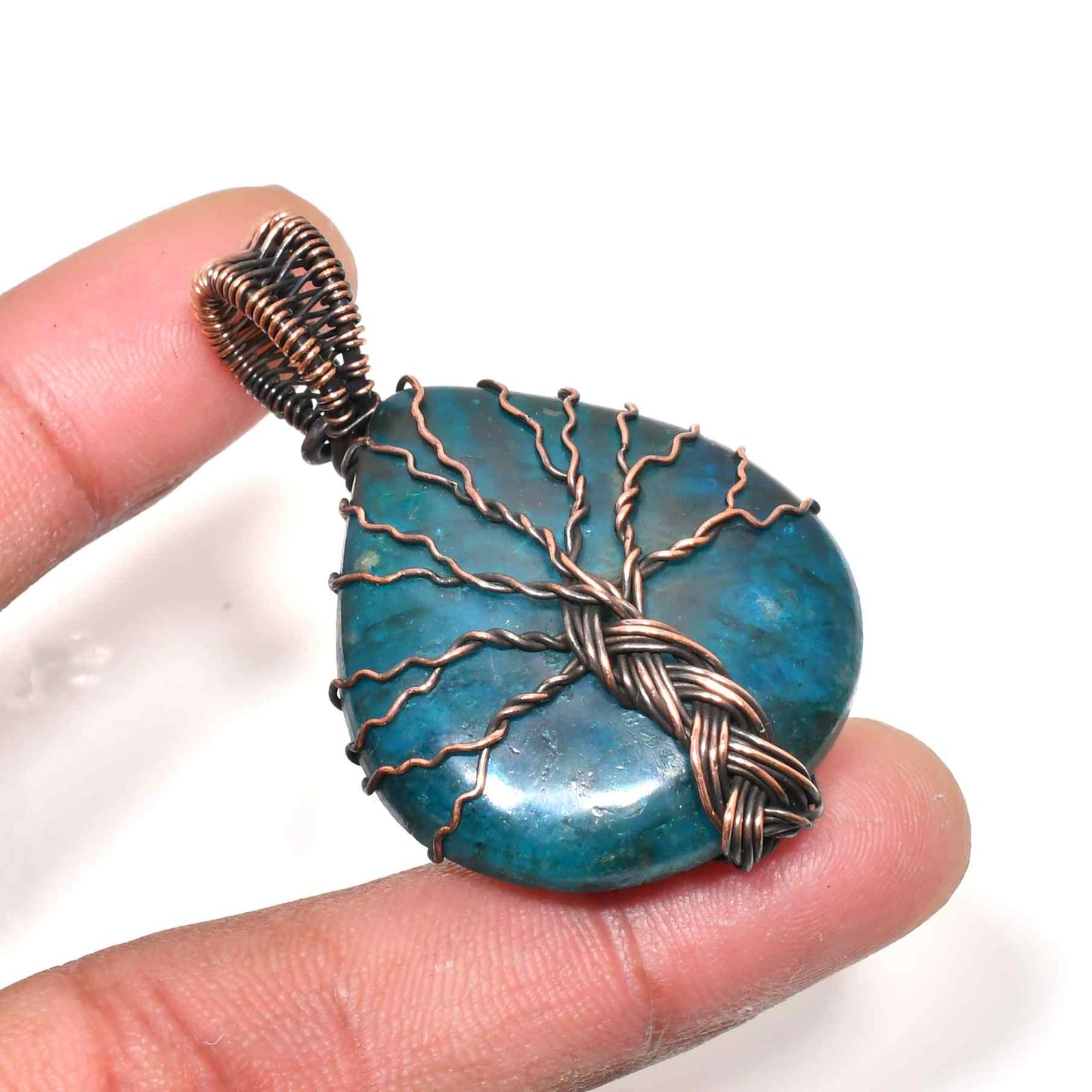 Ocean’s Embrace – Turquoise Copper Pendant