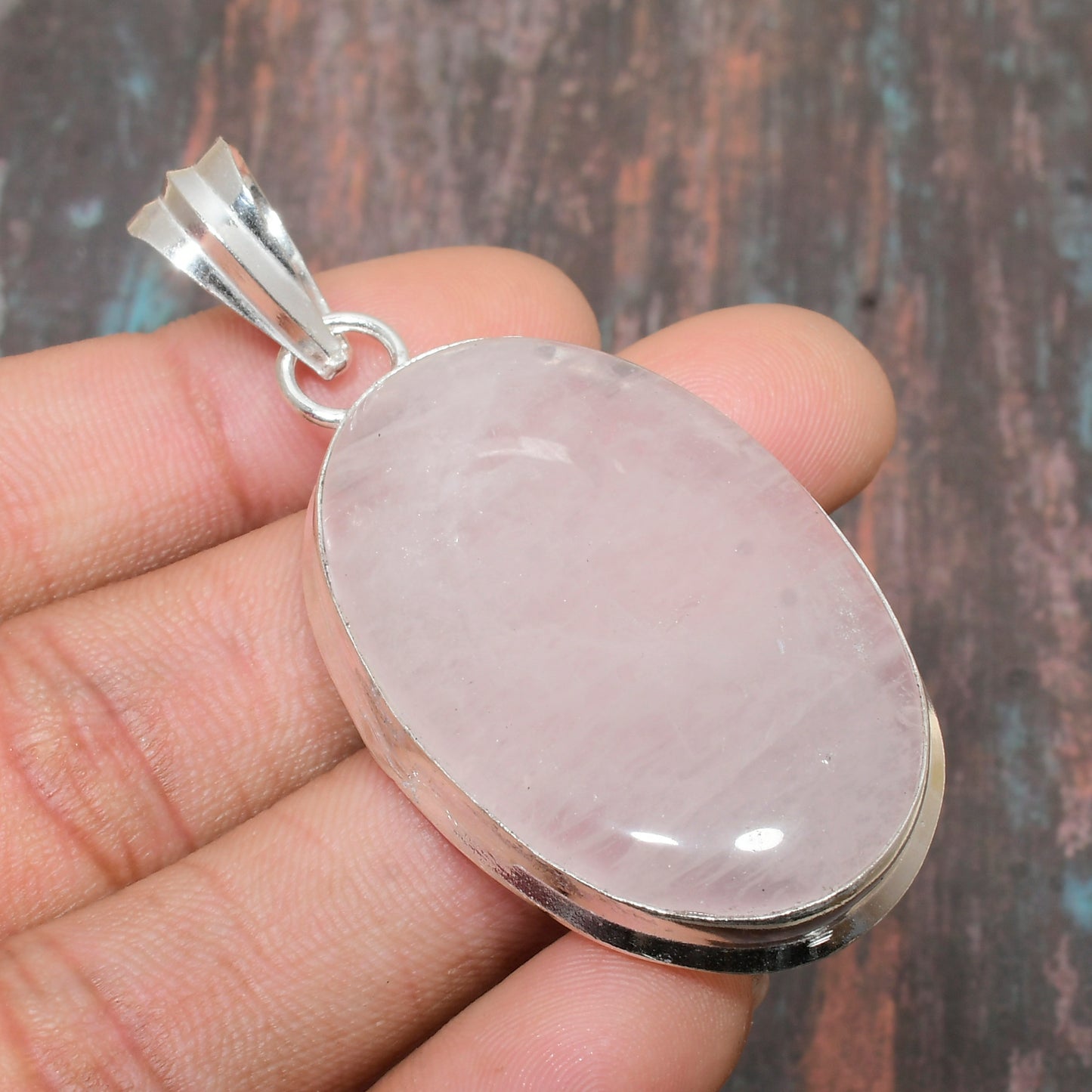 Rose Quartz Bliss – Sterling Silver Pendant