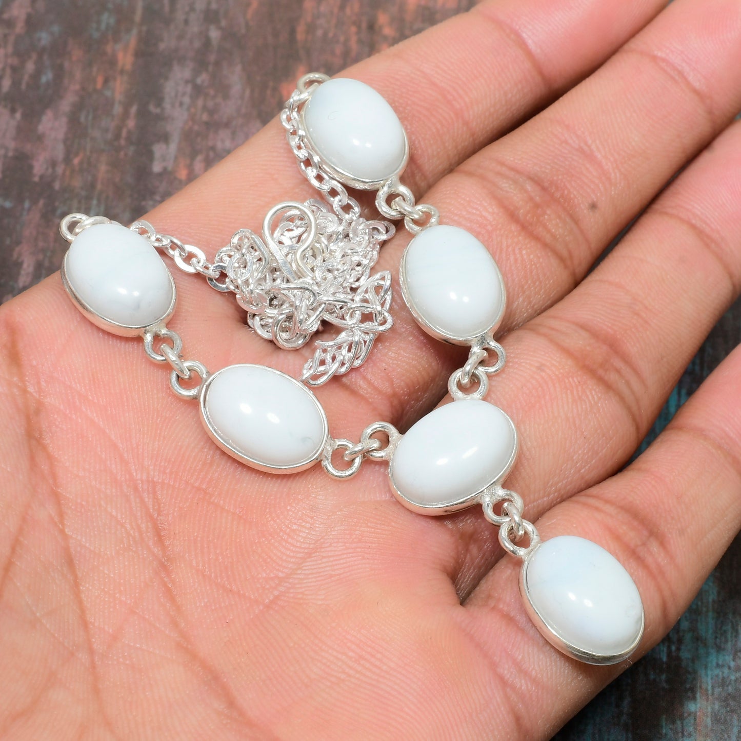 Luna’s Embrace – Moonstone & Silver Bracelet