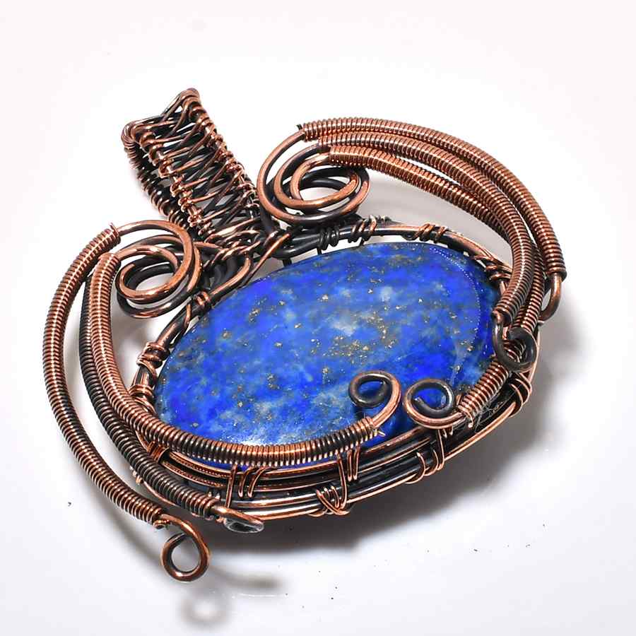 Sage’s Gaze – Lapis Lazuli Copper Pendant