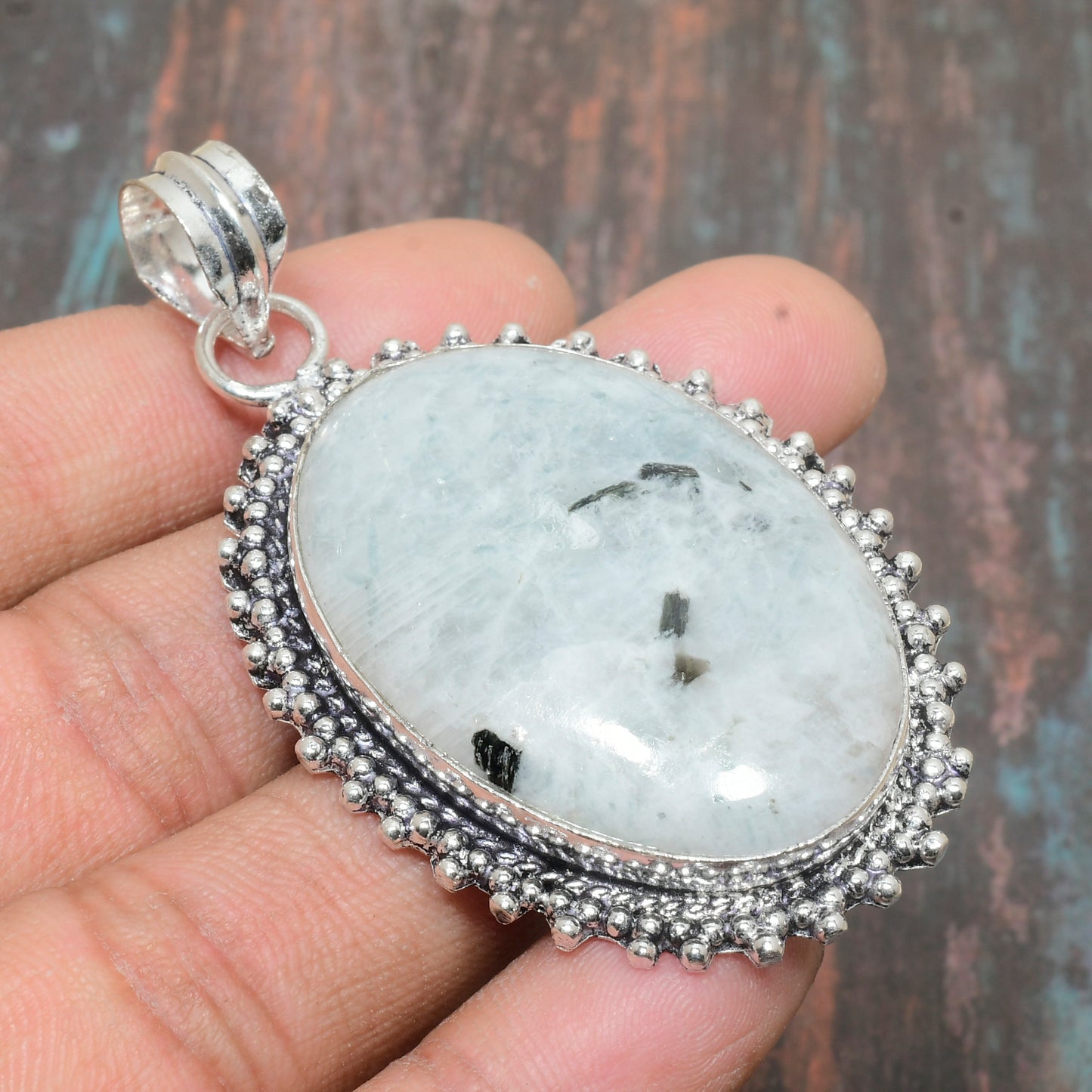 Ocean’s Whisper – Aquamarine Sterling Silver Pendant