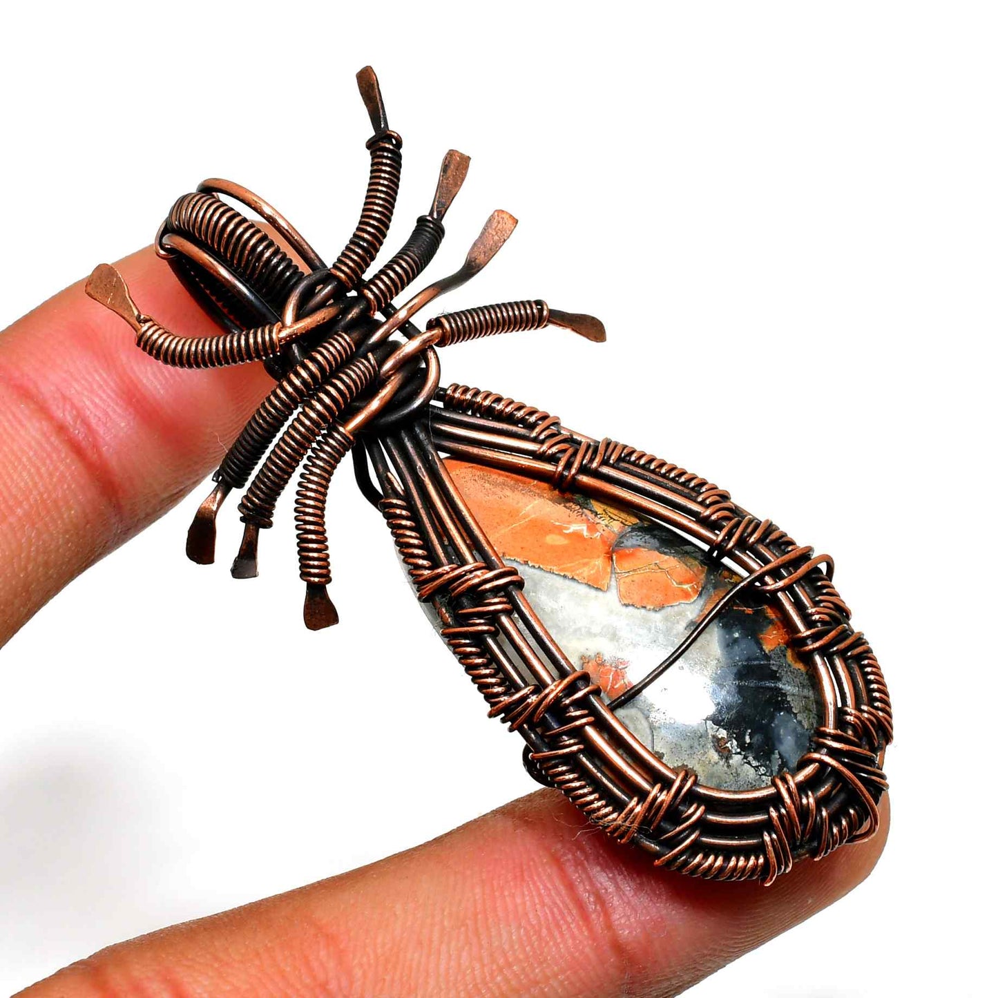 Terra’s Grace – Copper & Natural Stone Pendant