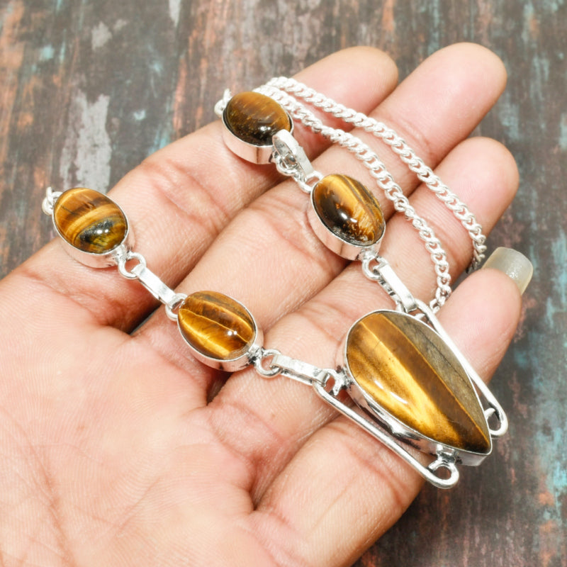 Guardian’s Gaze – Tiger’s Eye & Sterling Silver Necklace
