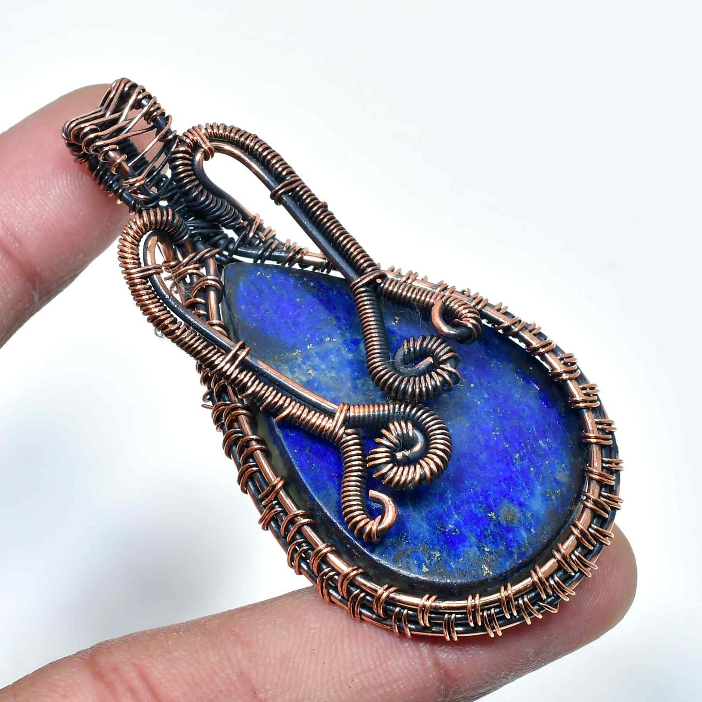Azure Wisdom – Lapis Lazuli Copper Pendant