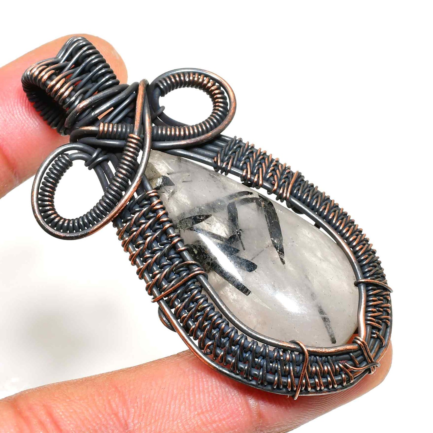 Serenity’s Whisper – Quartz & Copper Pendant