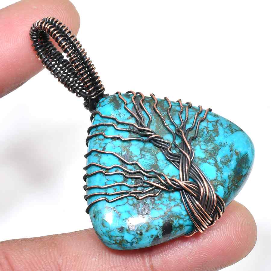 Tranquil Tide – Turquoise Copper Pendant