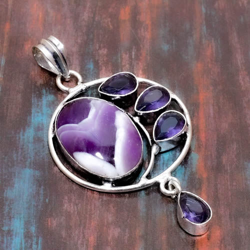 Serenity’s Crown – Silver-Wrapped Amethyst Pendant