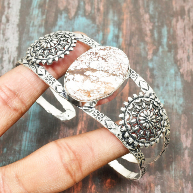 Mandala Serenity – Sterling Silver Gemstone Bracelet