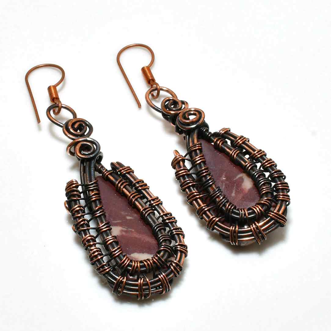 Earth’s Embrace – Copper & Stone Earrings
