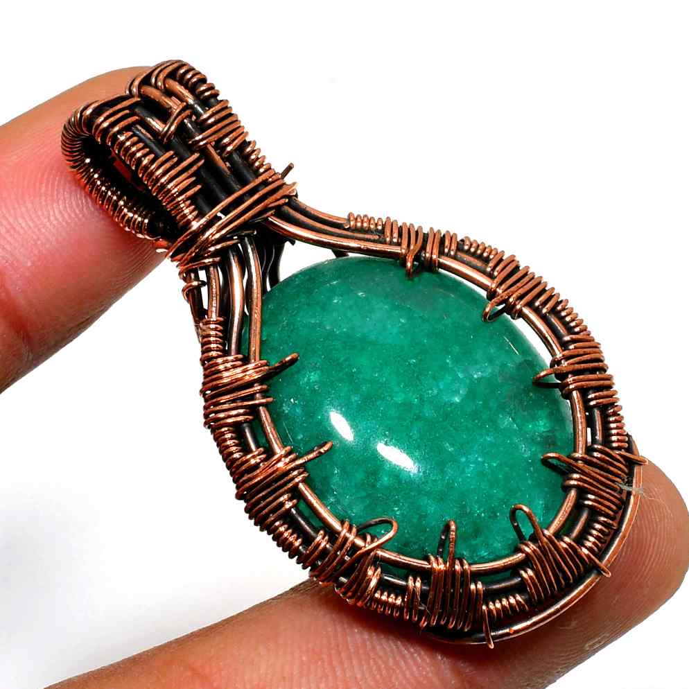 Serenity’s Embrace – Amazonite Copper Pendant