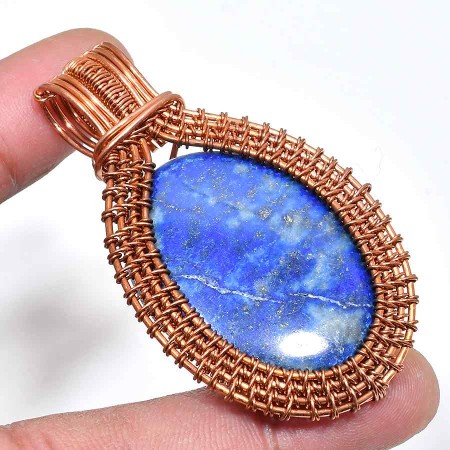 Serenity’s Gift – Lapis Lazuli Copper Pendant